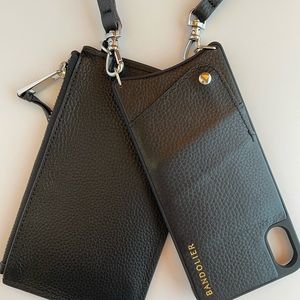 Bandolier smart phone carrier with pouch